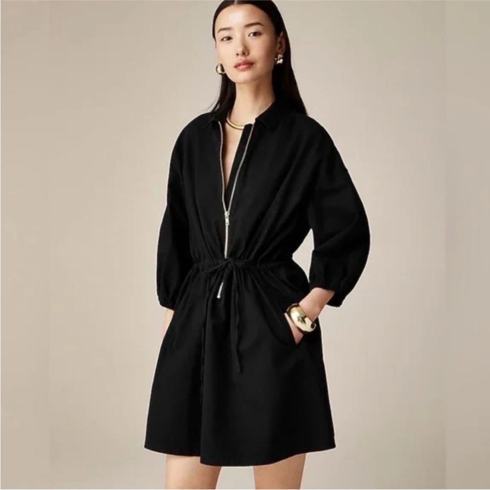J.Crew Cinched Up Dress Xs Black Drapey